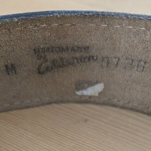 Vintage 70s Calderon Tan Leather Belt w/ Brass Deer Buckle – Size M - Picture 7 of 8